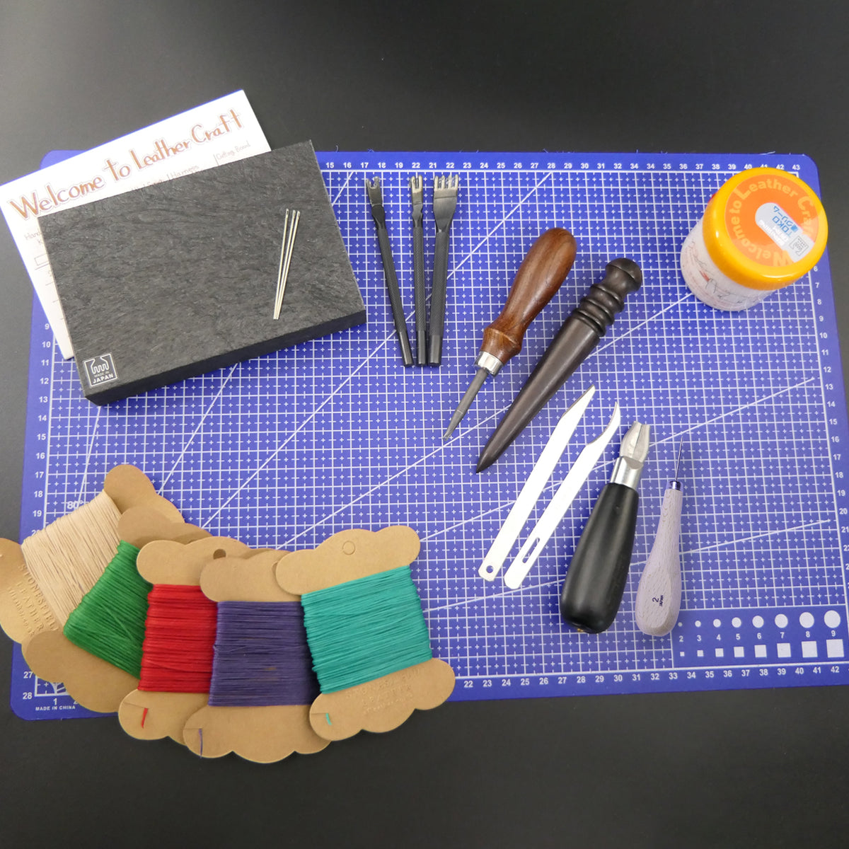 Beginners Leathercraft Kit Deluxe sfleather.co.uk