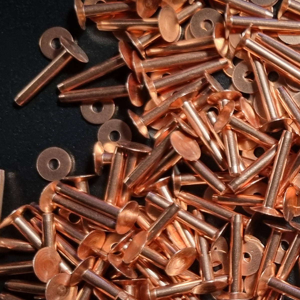High Quality Copper Rivet And Washer 12mm Head 4mm Stem Diameter 16mm ...