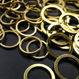 Solid brass flat split rings