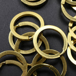 Solid brass flat split rings
