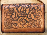 Vintage Mexican Incredible Horse Tooled Bag